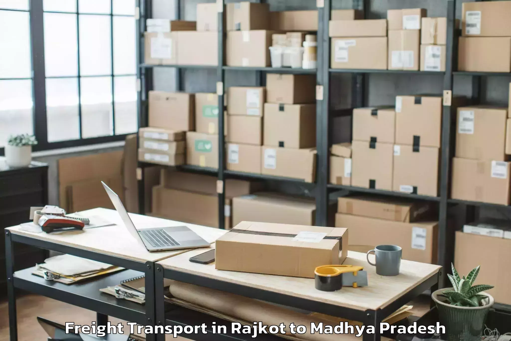 Top Rajkot to Sheopur Freight Transport Available